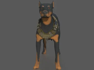 TACTICAL VEST FOR DOG 3D model
