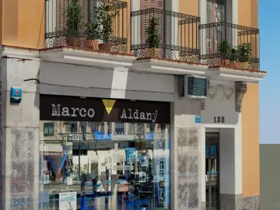 Building with balconies and balconies Low-poly 3D model