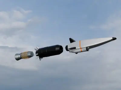 Hypersonic missile 3D model