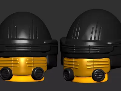 helmet high poly sculpt 3d printable ver 7 3D model 3D model