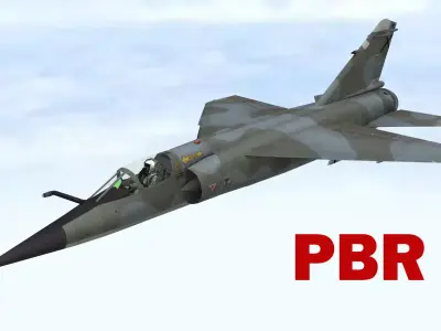 Fighter Jet Flying In Sky Plane V06 Low-poly 3D model