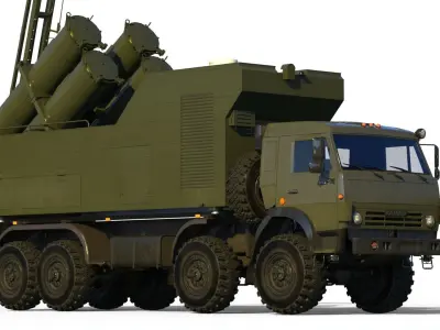 Rubezh-ME Coastal defense missile system 3D model