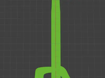 Serpiente Tres Cabezas Low-poly 3D model