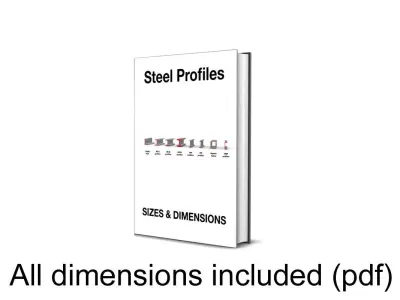 Steel Profiles - 8 Types - 175 Files 3D CAD Collection 3D model