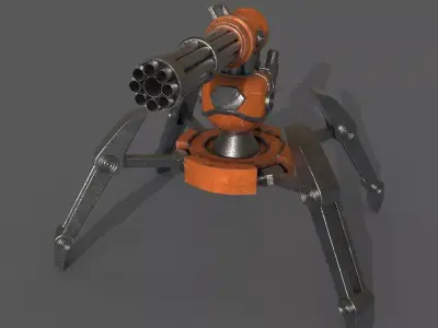 Robo Gun  Low-poly 3D model