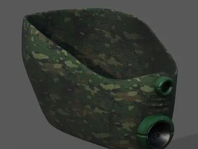 Gas mask helmet 3d model scifi Low-poly Low-poly 3D model