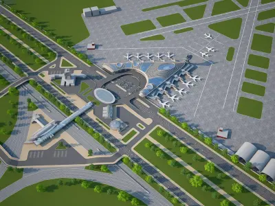 Airport 3D model get