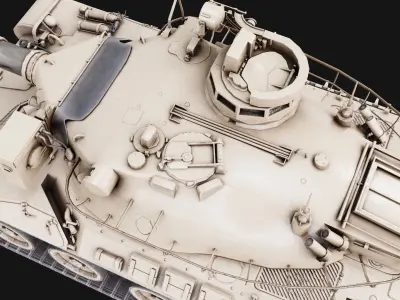 Military Tank Low-poly 3D model