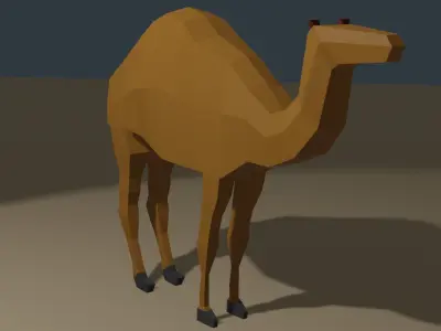 Lowpoly Camel Free low-poly 3D model