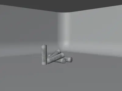 Parasonic AA Alkaline Battery Free low-poly 3D model