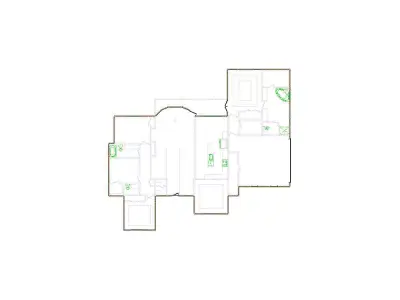 Detailed Exterior Sketch by Interior - 3001-3500 SF - Xactimate 3D model