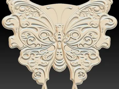Butterfly Suitable for embossing Hot Foil Technique 3D model