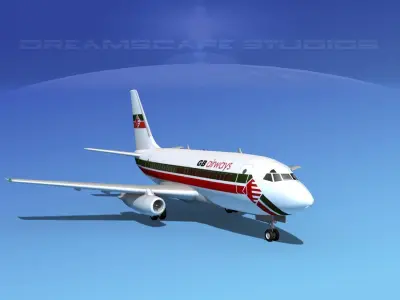 Boeing 737-100 GB Air 3D model