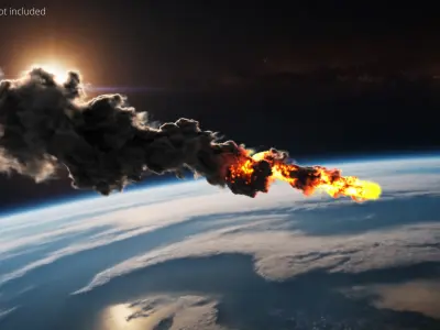 Spaceborne Small Meteor Tail VDB For Blender 3D model