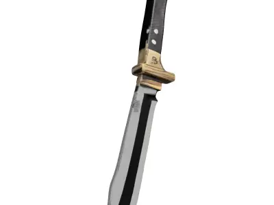 Detailed Combat Knife 3D model