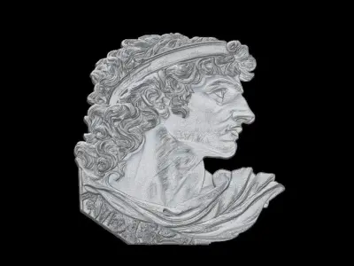 Alexander the Great reliaf 3D print model