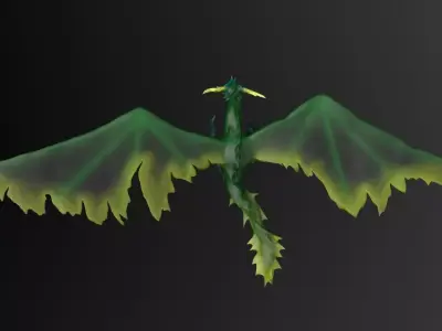 Dragon v2 UV mapped lowpoly textured Free low-poly 3D model