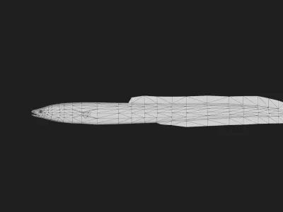 Eel fish Low-poly 3D model
