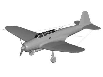 Nakajima B5N 3D model