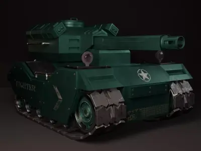 Highly Detailed Sci Fi Battle Tank 3D Model Autodesk Maya Low-poly 3D model