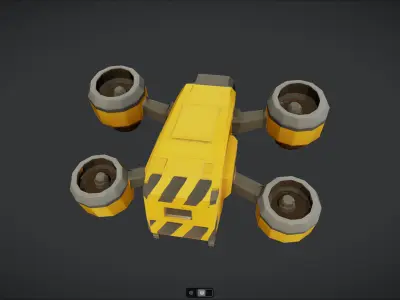 Spacecraft Jet aircraft plane 3dmodel 1 3D model