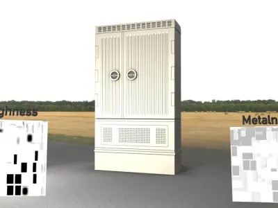 Electrical Distribution Cabinet 172 Low-poly 3D model