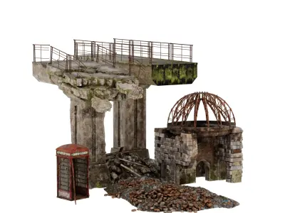 Game Asset Pack 3d model Low-poly 3D model