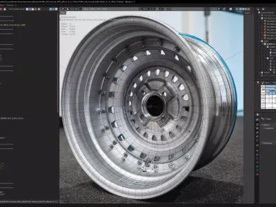 SSR Formula AERO MESH SL 16-inches Wheel Low-poly 3D model