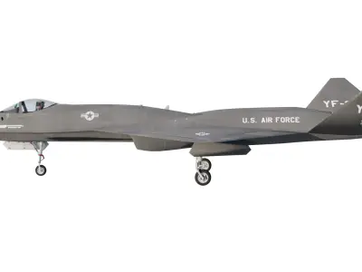 YF 23 Black Widow II Fighter Jet 3D model