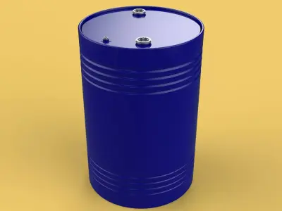 STANDARD OIL FUEL STEEL DRUM 200L 208 L LITERS 55 GALLONS BARREL 3D model