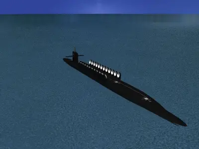 Ohio Class USS Alaska SSBN-732 3D model
