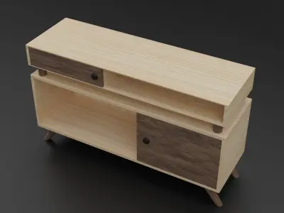 Furniture Drawer  Low-poly 3D model