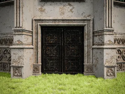 GOTHIC CASTLE BUILDING 3 Low-poly 3D model