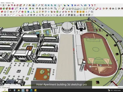 3d commercial building with Master plan collection 3 