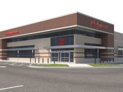 Retail-156 Wagreens with Site 3D model