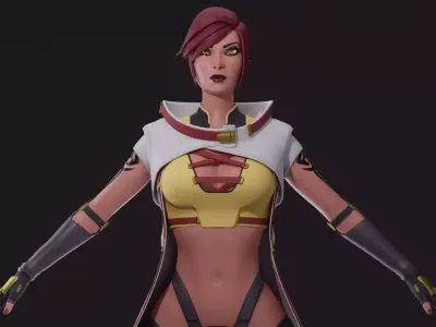 Rigged Female Character 3D model