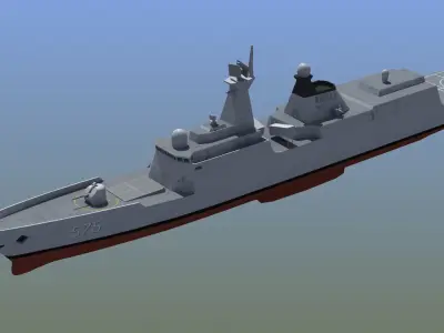 Type 054A Frigate Low-poly 3D model