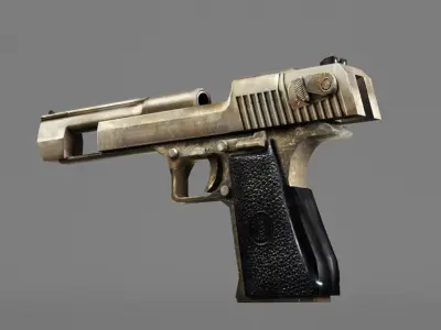 Desert Eagle Handgun Free low-poly 3D model