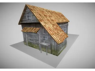 old house Low-poly 3D model