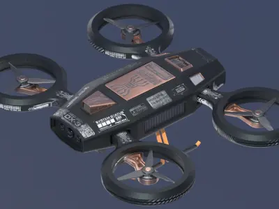 Sci-fi Drone PBR 3D model