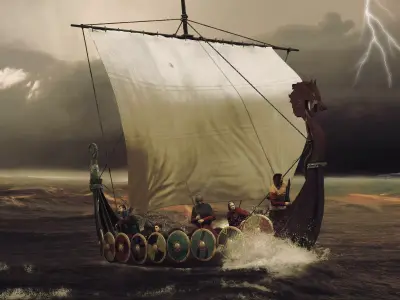 Viking Boat 3D model