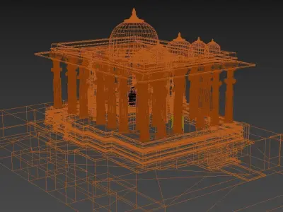 SHIVA TEMPLE 3D MODEL - INDIA RAJASTHAN 3D model