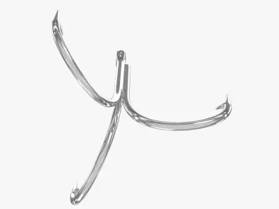 Fishing Hook 2 3D model