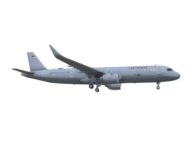Luftwaffe 1511 A321-251NX Low-poly 3D model