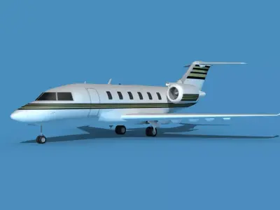Bombardier CL604 Challenger V08 3D model