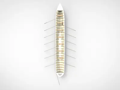 Iban longboat 3D model