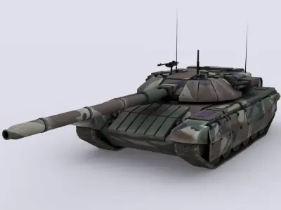 Panzer military tank Low-poly 3D model