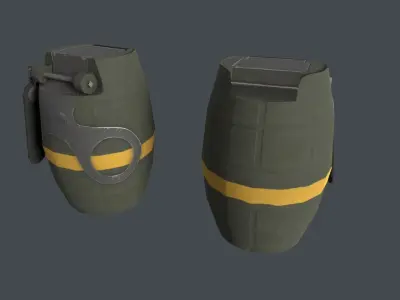 OD 82 SE Hand Grenade Italy Low-poly 3D model