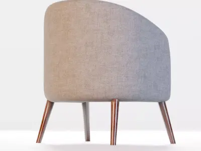 modern furniture - room chair Low-poly 3D model