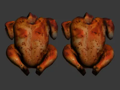 Roast Low-poly 3D model